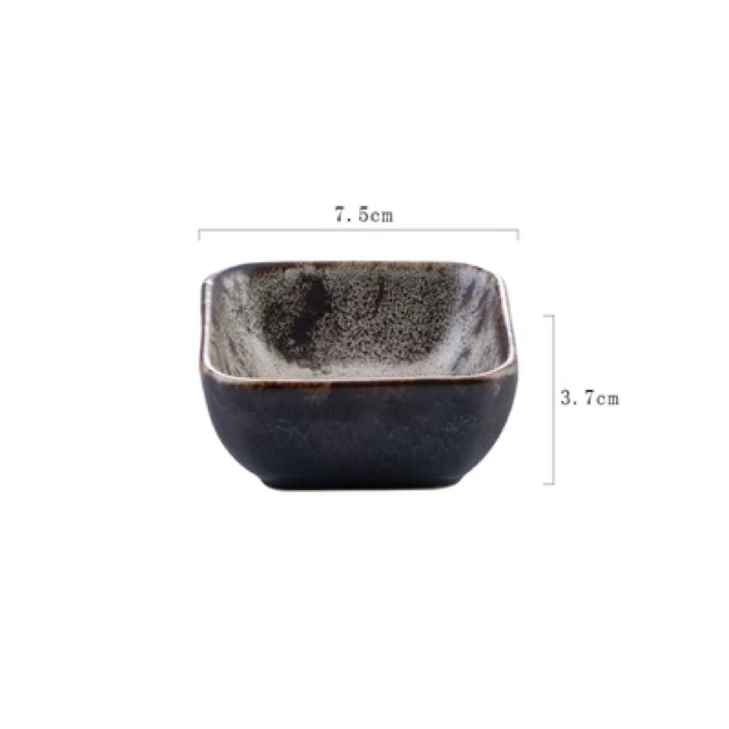 Japanese Dipping Dish Divided Ceramic Multi-style Flavor Dish Snack Dish